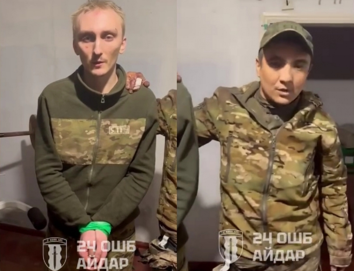 Бойцы «Айдара» взяли в плен оккупантов. Фото: кадр из видео