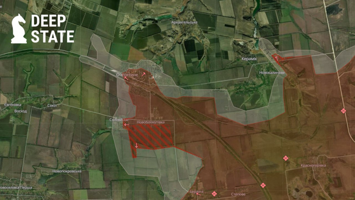 Війська РФ просунулися в деяких населених пунктах Донеччини. Фото: DeepState